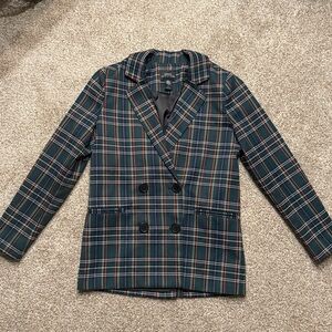 Urban Outfitters Green Plaid Blazer